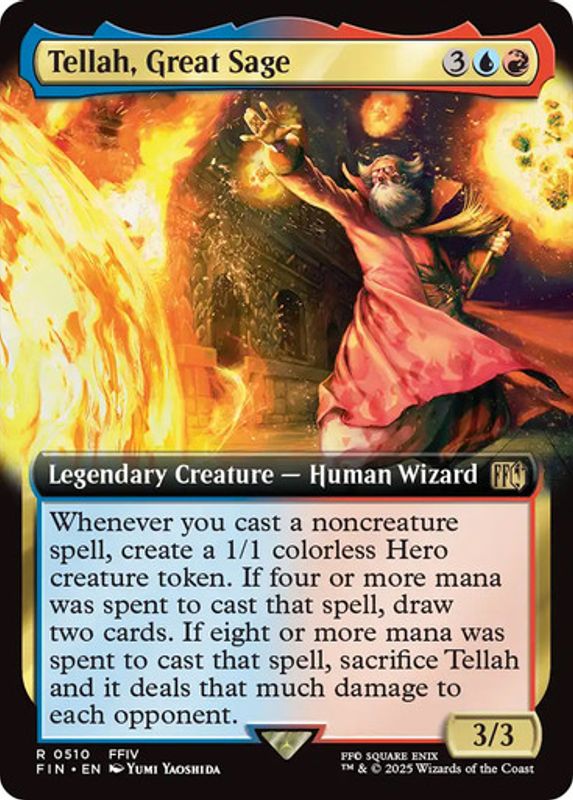 Tellah, Great Sage (#510) (Extended Art) (Foil)